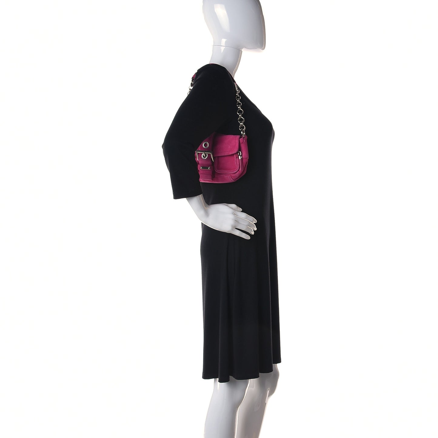Scamosciato Suede Shoulder Bag Fuxia