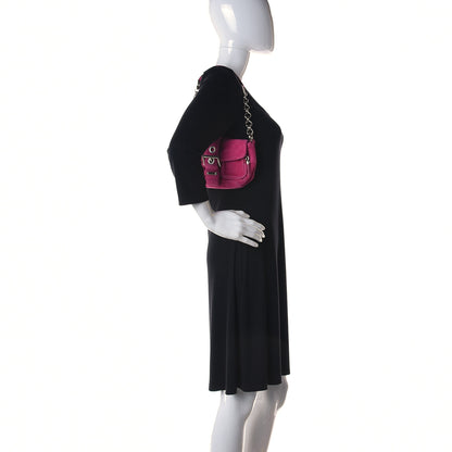 Prada Scamosciato Suede Shoulder Bag Fuxia 2 of 11