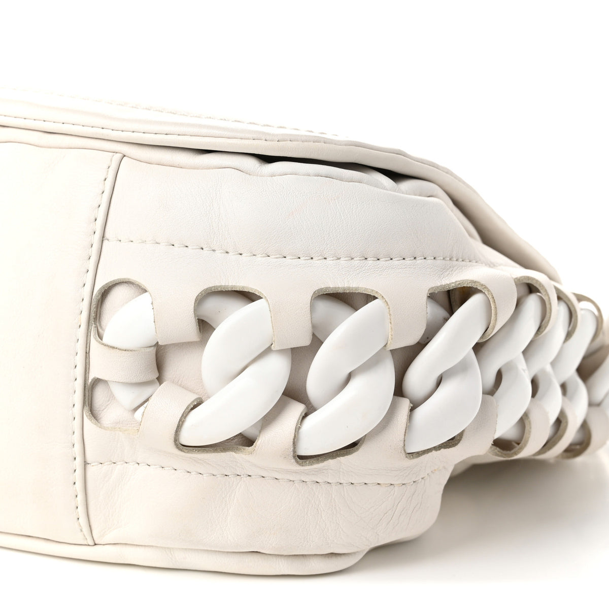 Chanel Calfskin Modern Chain Rhodoid Flap White 10 of 11