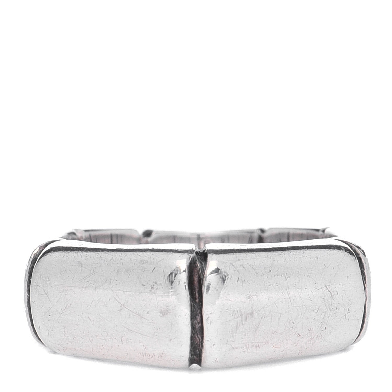 Gucci Sterling Silver Bamboo Band Ring 49 4.75 1 of 6