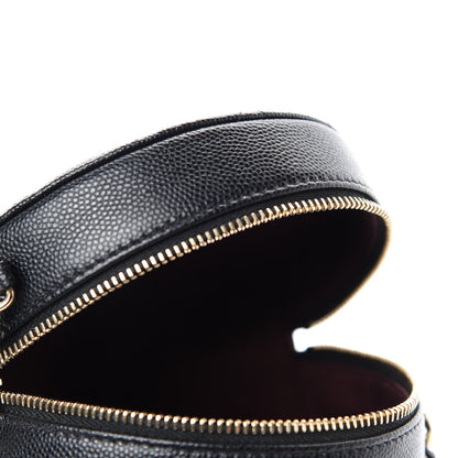 Chanel Caviar Quilted Round Clutch With Chain Black 5 of 11