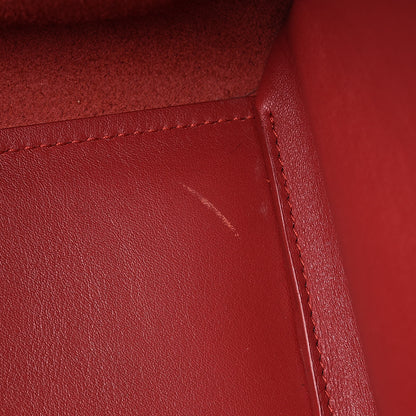 Saint Laurent Calfskin Suede Baby Monogram Downtown Cabas Red 10 of 12