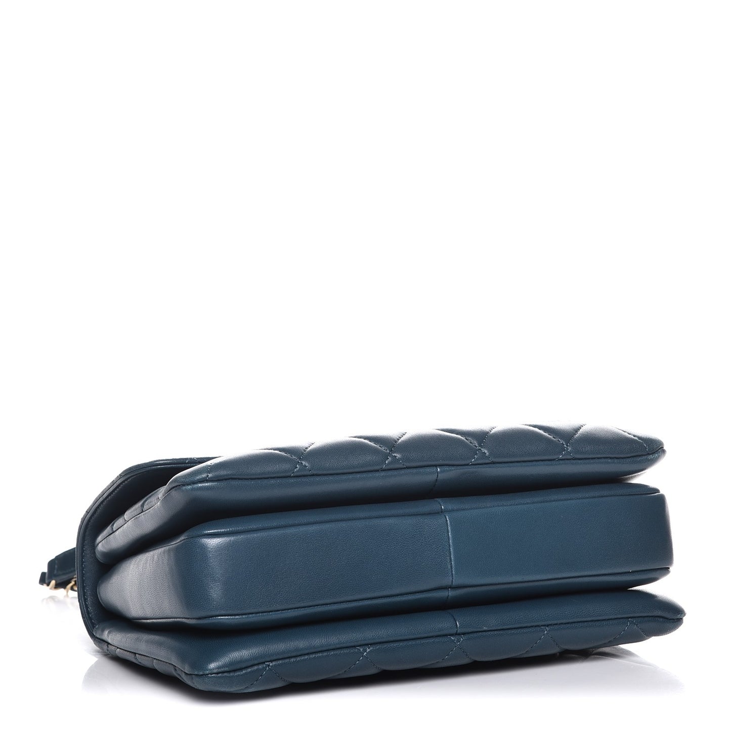 Lambskin Quilted Small Trendy CC Flap Dual Handle Bag Blue