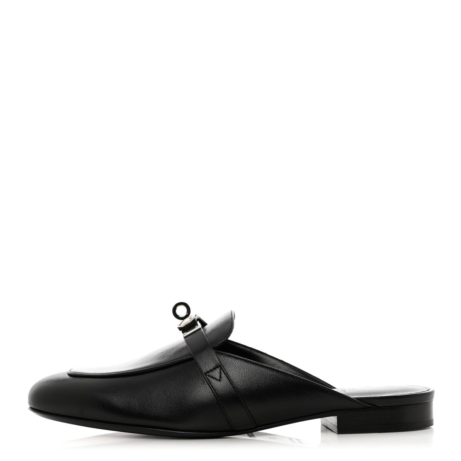 Hermes Goatskin Oz Mules 37 Black 1 of 11