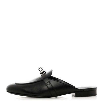 Hermes Goatskin Oz Mules 37 Black 1 of 11