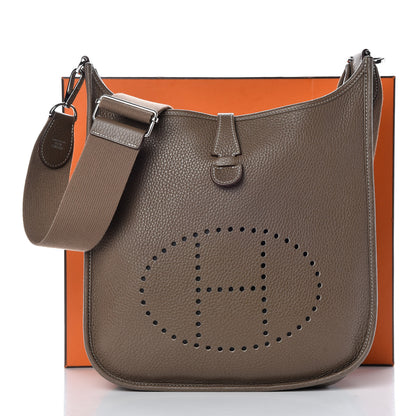 Hermes Taurillon Clemence Evelyne III PM Etoupe 9 of 9