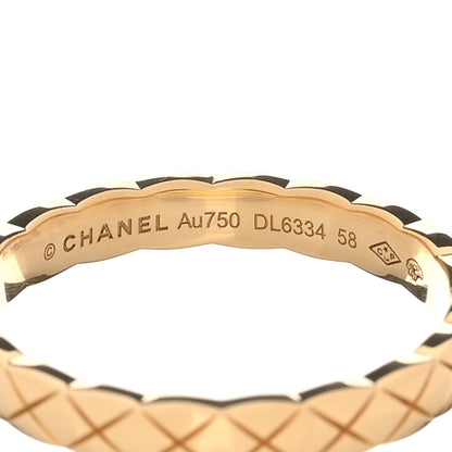 Chanel 18K Yellow Gold Mini Coco Crush Ring 58 8.5 4 of 5