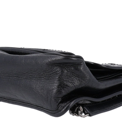 Saint Laurent Crinkled Calfskin Matelasse Monogram Medium Niki Chain Satchel Storm 9 of 9