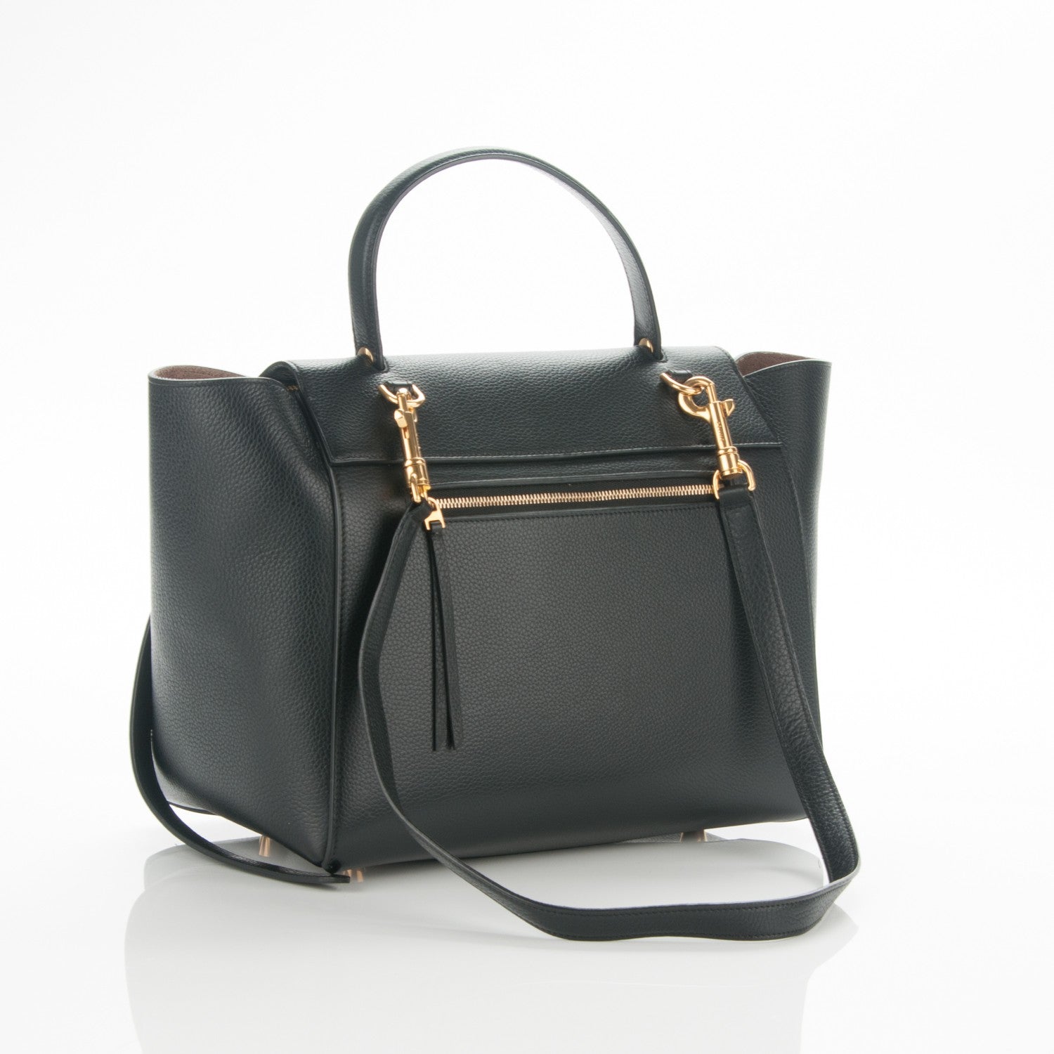 Celine Drummed Calfskin Mini Belt Bag Black 3 of 7