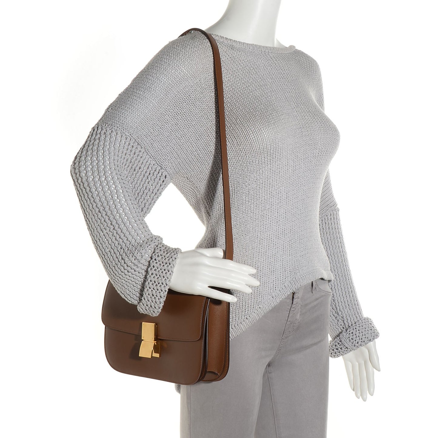 Smooth Calfskin Medium Classic Box Flap Bag Camel