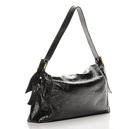 Fendi Vitello Naplak Large Convertible Baguette Black 3 of 16