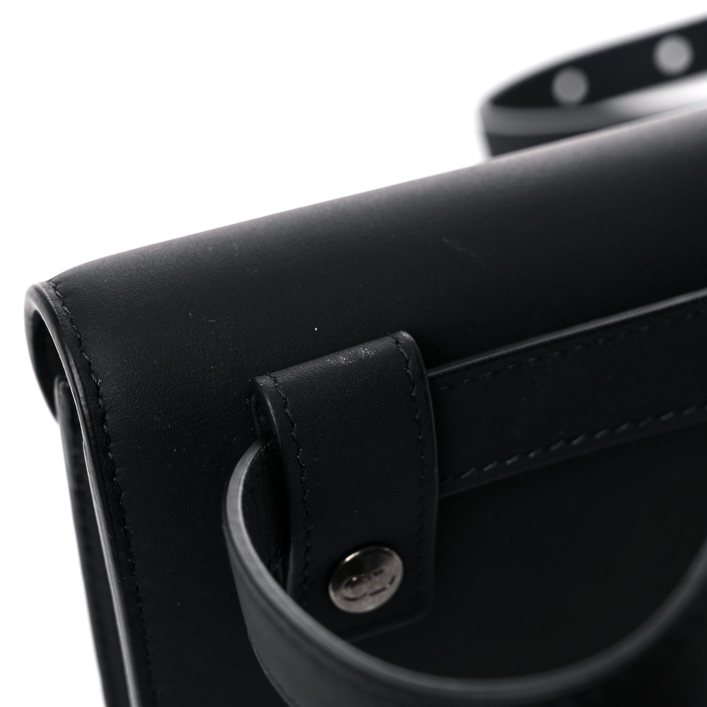 Ultra Matte Calfskin Saddle Belt Bag Black