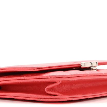 Chanel Grained Calfskin Quilted CC Box Wallet On Chain WOC Pink 10 of 11