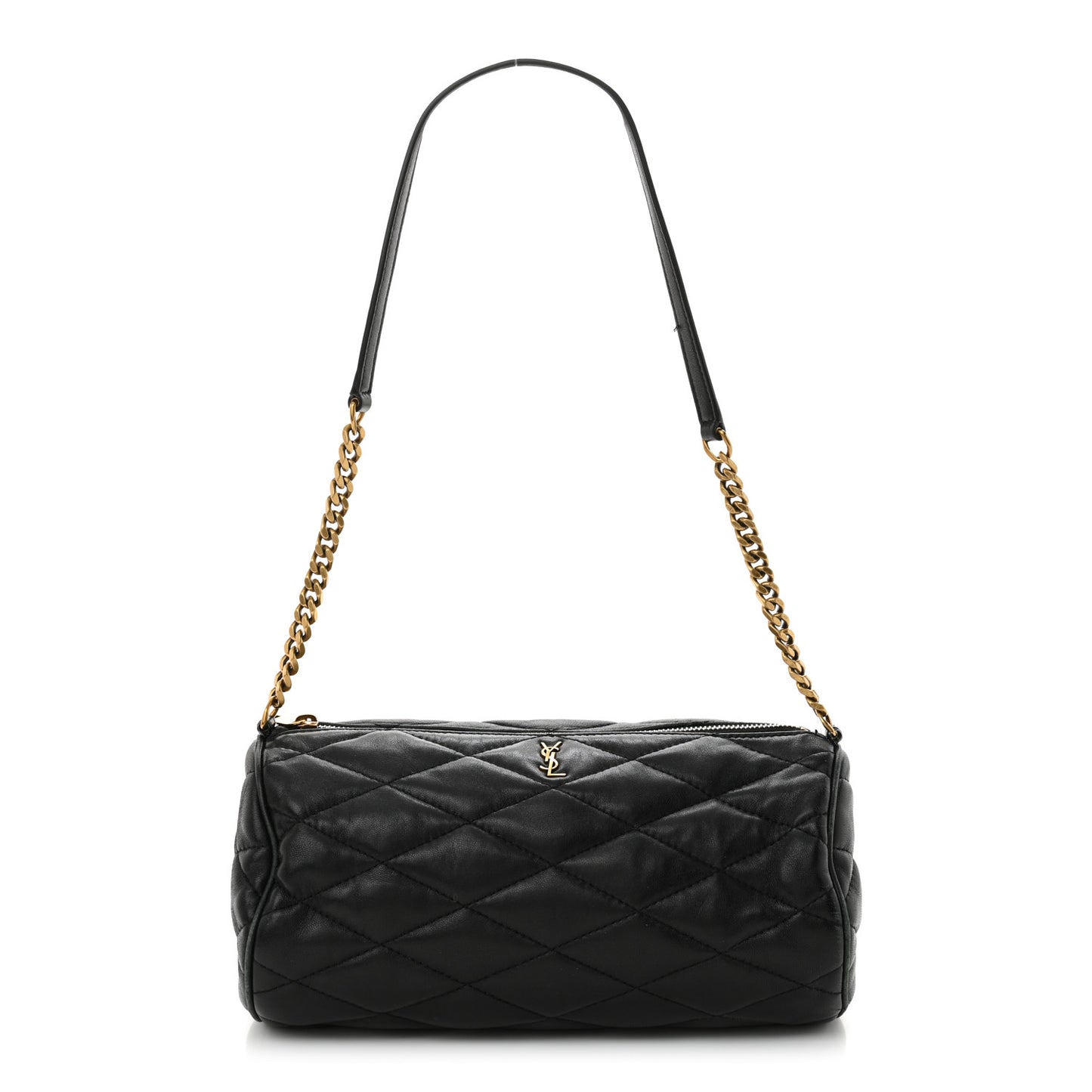Lambskin Monogram Small Sade Tube Bag Black
