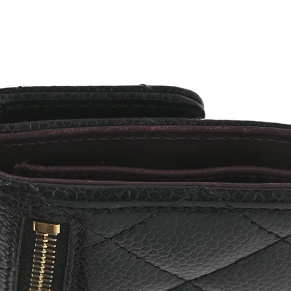 Chanel Caviar Quilted Compact Flap Wallet Black 13 of 13