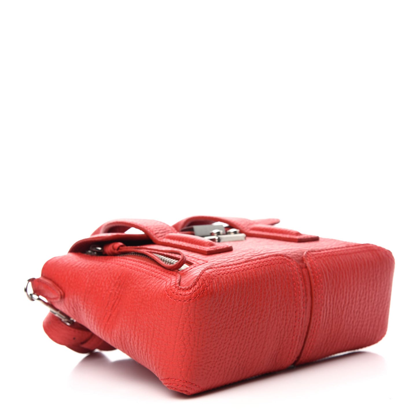 Textured Calfskin Mini Pashli Satchel Red