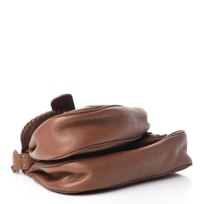 Christian Dior Calfskin Braided Gaucho Double Saddle Bag Brown 4 of 25