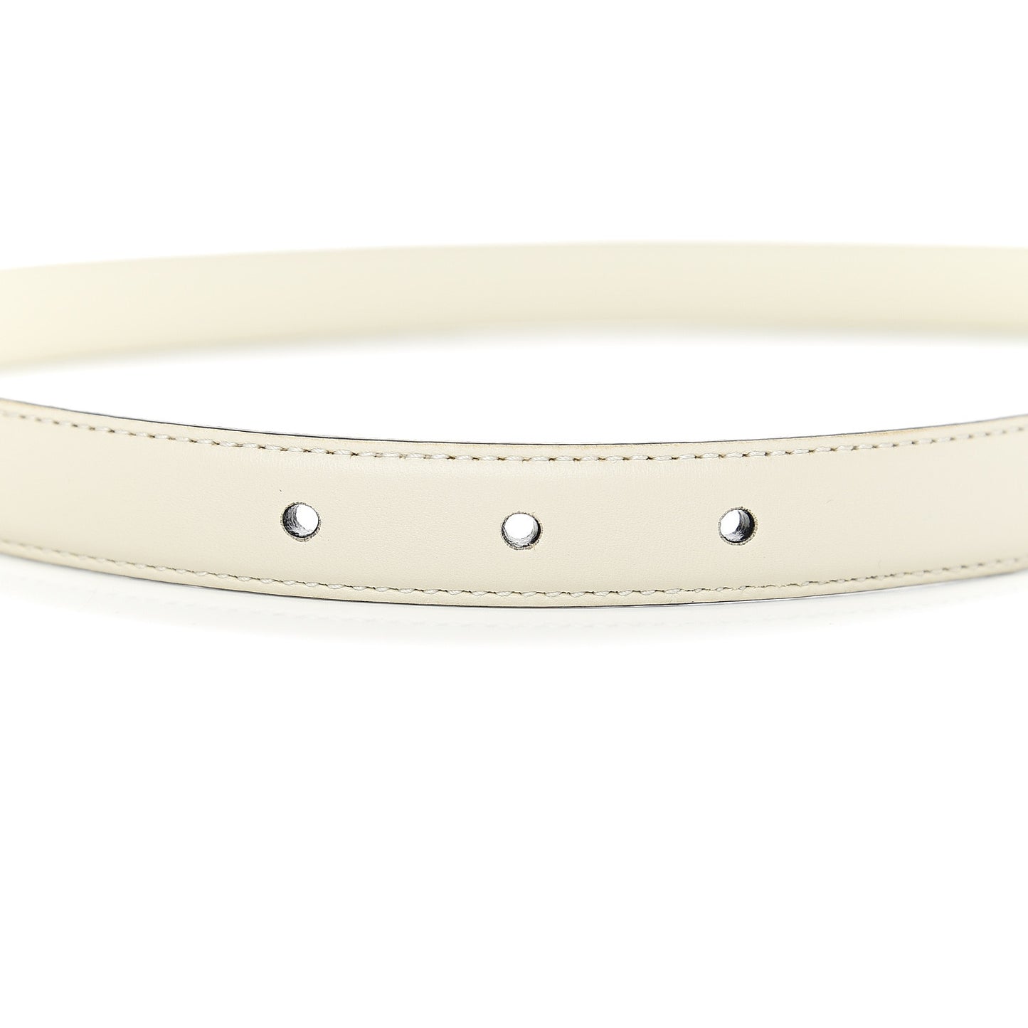 Moon Calfskin Crystal Square G Madelyn 20mm Belt 65 26 White