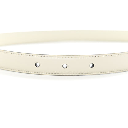 Gucci Moon Calfskin Crystal Square G Madelyn 20mm Belt 65 26 White 4 of 6