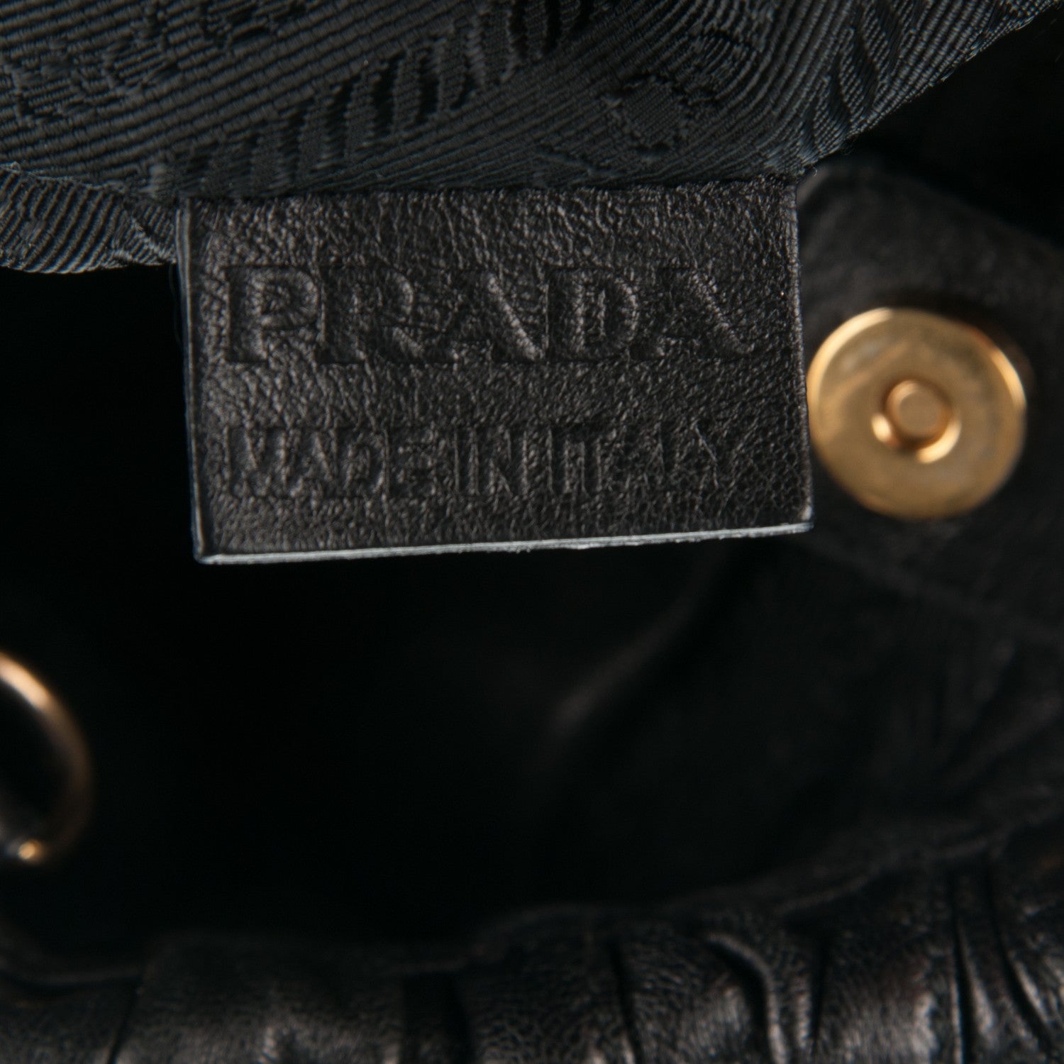 Prada Nappa Mordore Stripes Shoulder Bag Nero Black 7 of 7