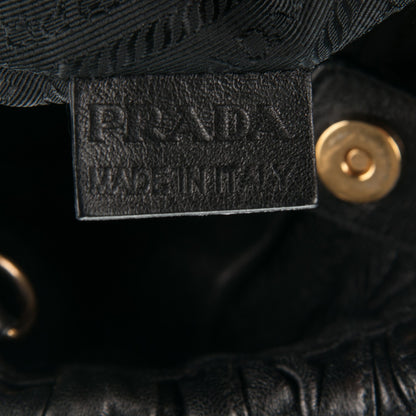 Prada Nappa Mordore Stripes Shoulder Bag Nero Black 7 of 7