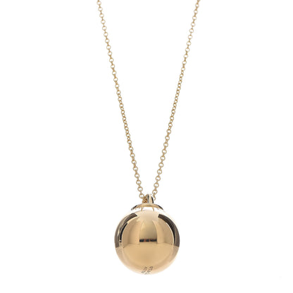 Tiffany 18K Yellow Gold 19mm HardWear Ball Pendant Necklace 1 of 6