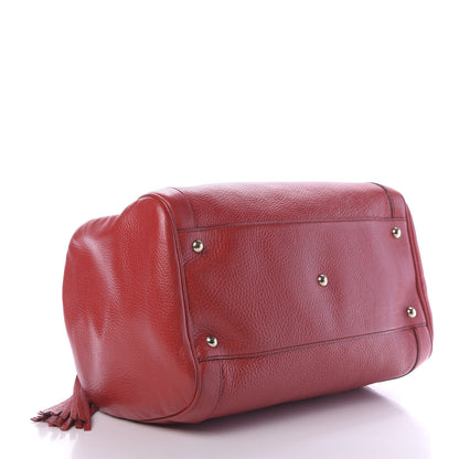 Gucci Pebbled Calfskin Medium Soho Boston Red 4 of 13