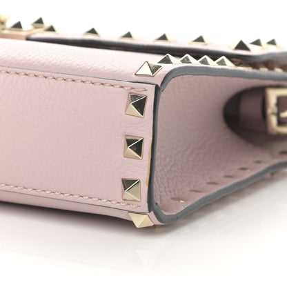 Valentino Garavani Pebbled Calfskin Medium Rockstud Flip Lock Crossbody Bag Loto 8 of 10