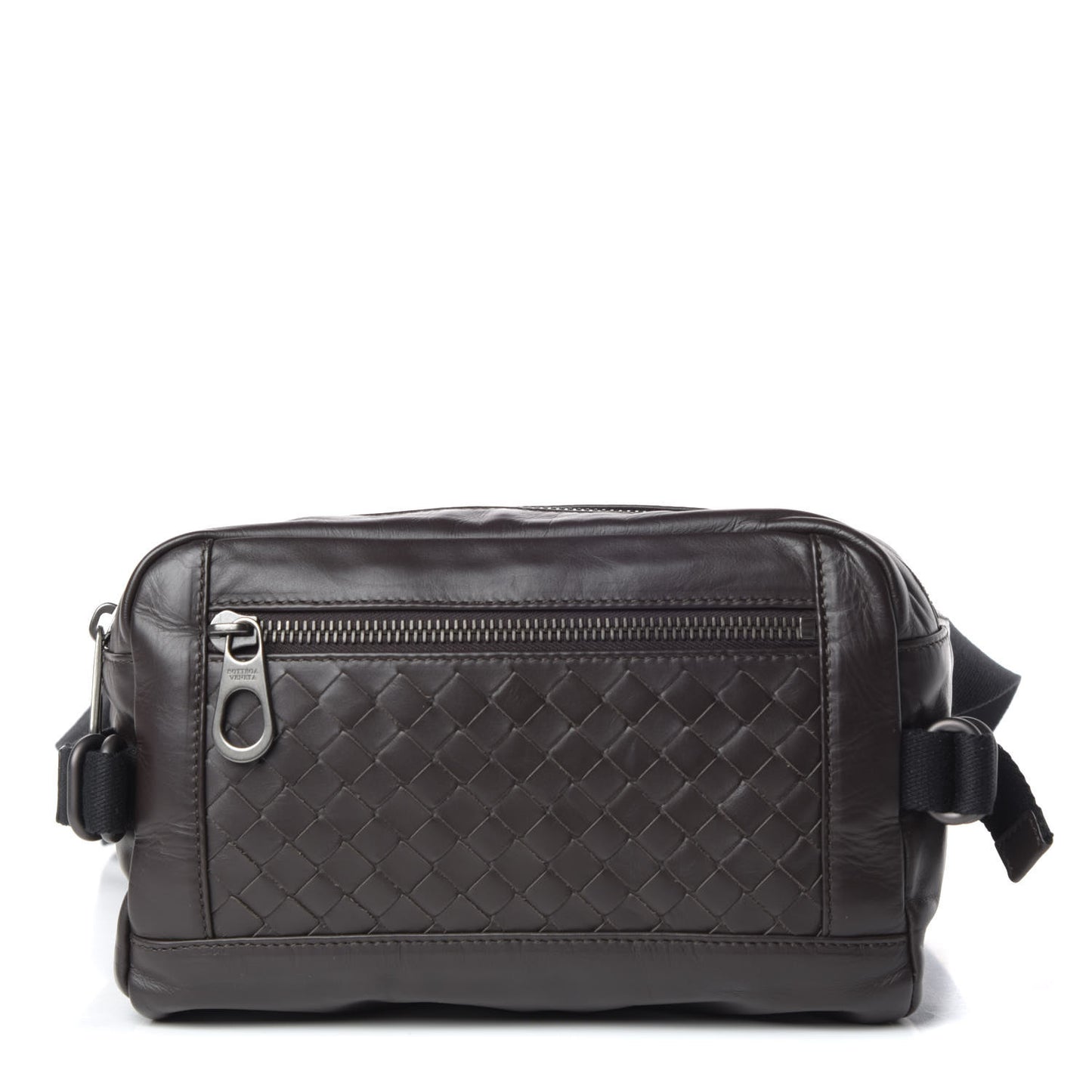 Calfskin Intrecciato Belt Bag Ebano