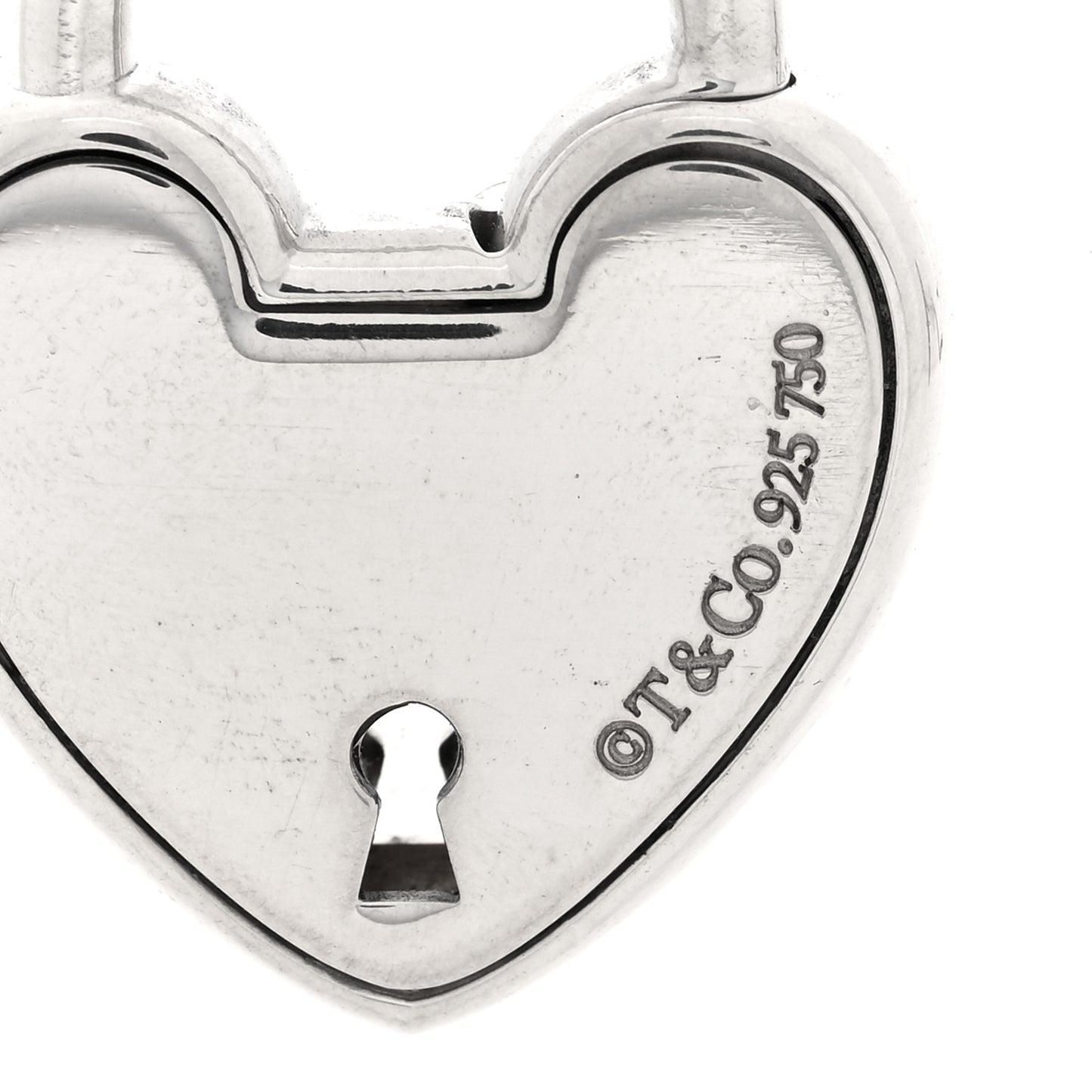 18K Rose Gold Sterling Silver Lock Heart Charm