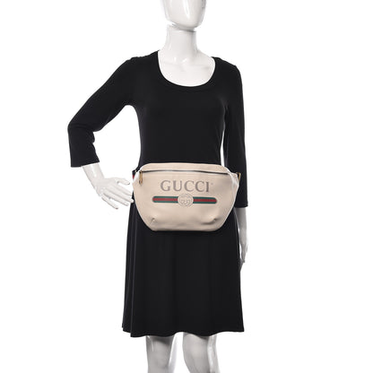 Gucci Grained Calfskin Logo Belt Bag White 2 of 10