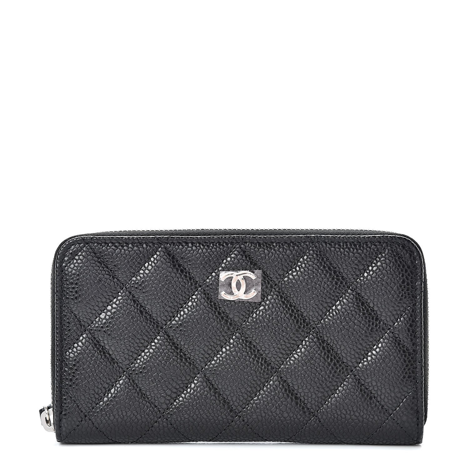 Chanel Caviar Quilted Small Zip Around Wallet Black 1 of 9