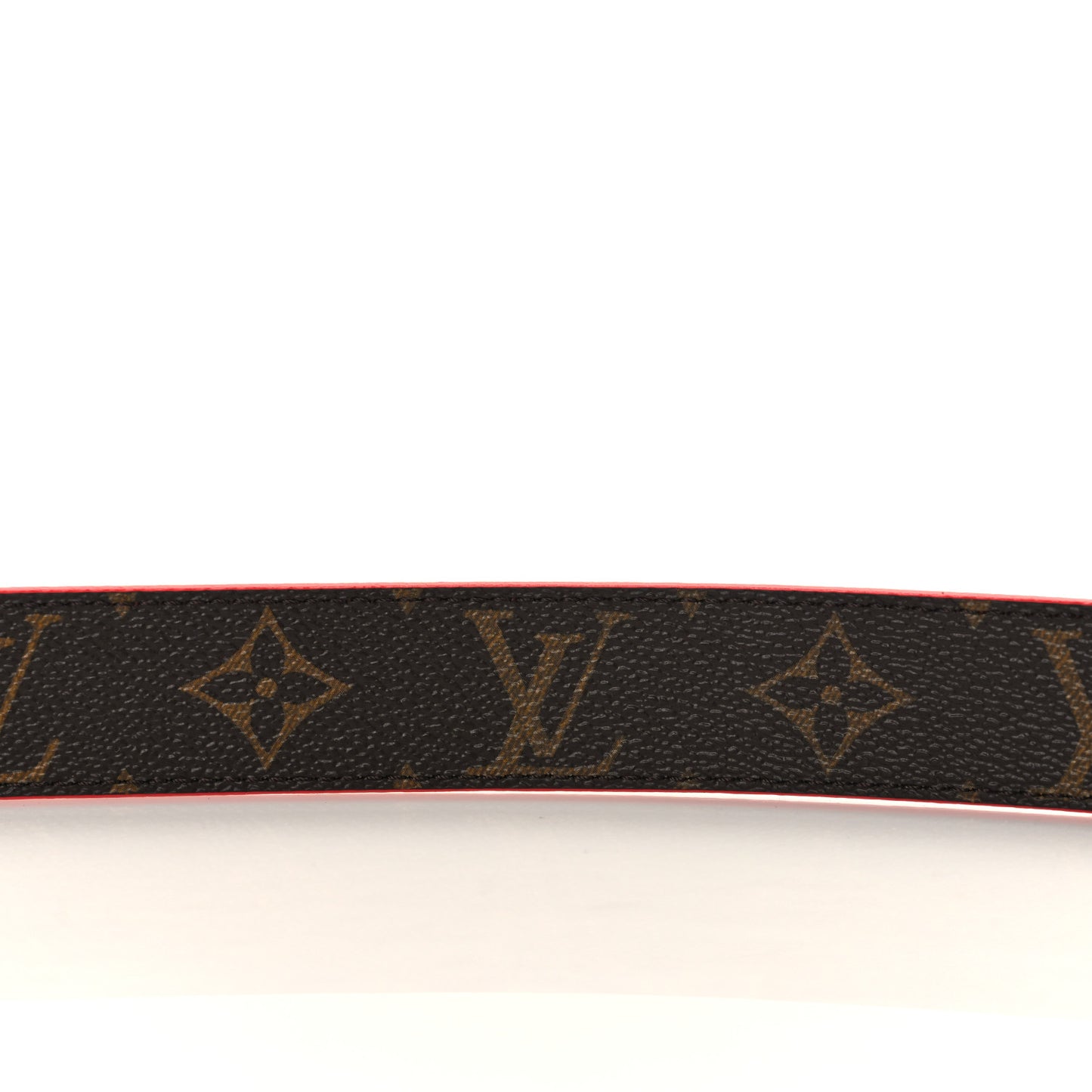 Calfskin Monogram 30mm LV Initiales Reversible Belt 75 30 Coquelicot