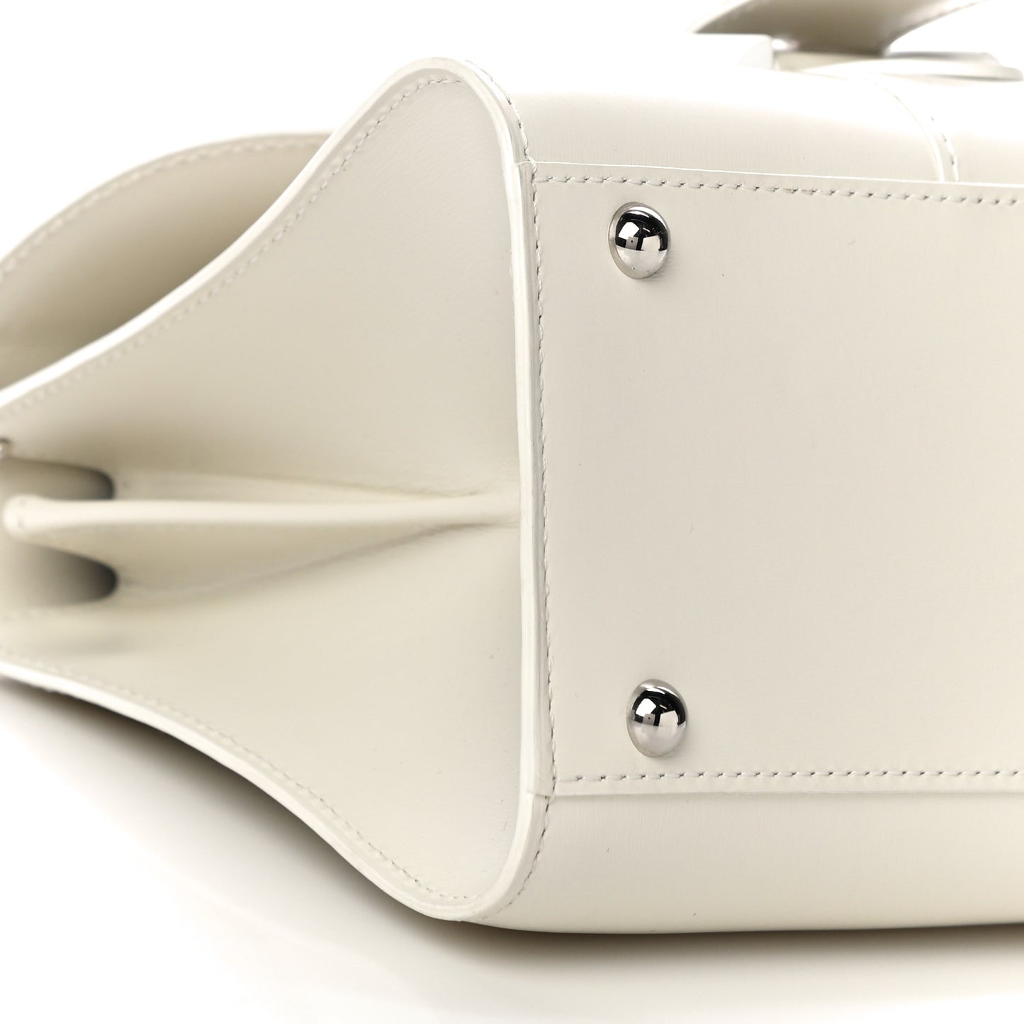 Box Calfskin Mini Brillant Satchel Ivory