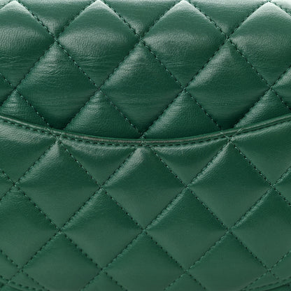 Chanel Lambskin Quilted Mini Rectangular Flap Dark Green 13 of 13