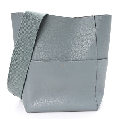 Celine Soft Grained Calfskin Sangle Bucket Bag Storm 1 of 10