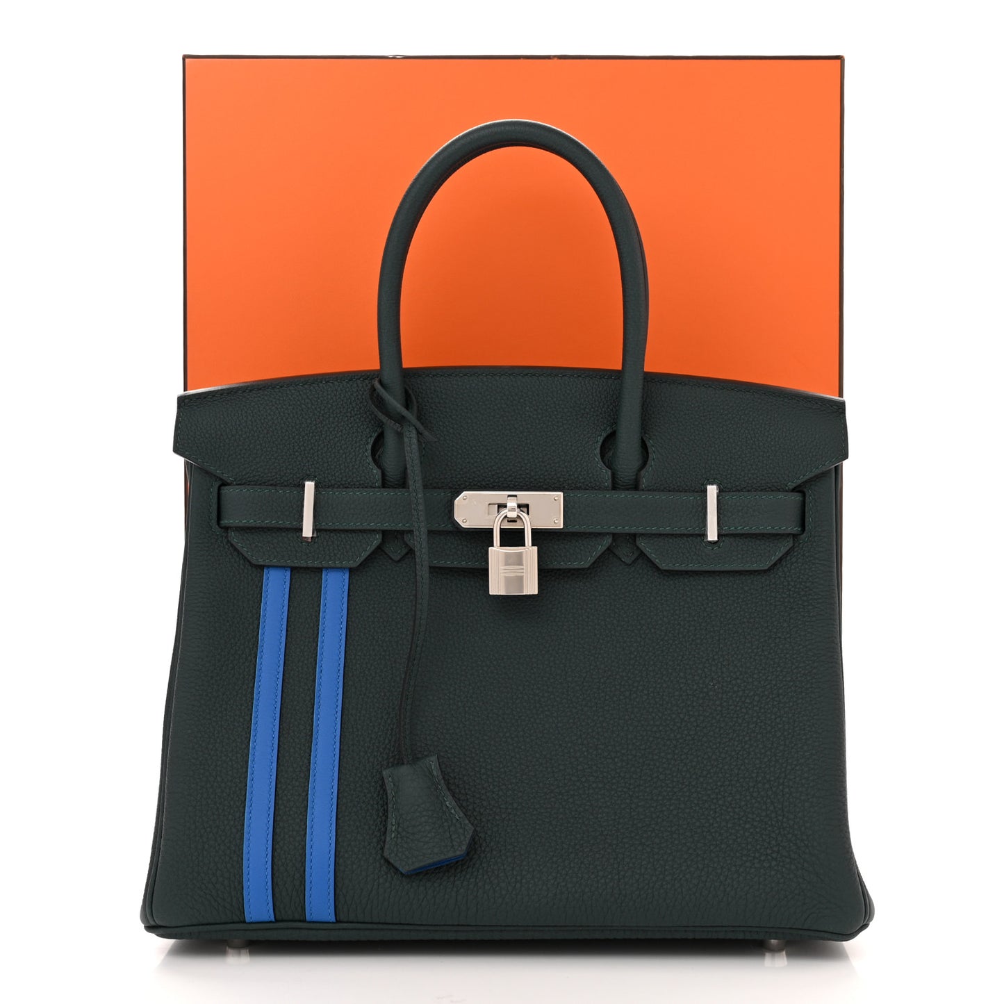 Togo Swift Officier Birkin 30 Vert Cypress Bleu Zellige