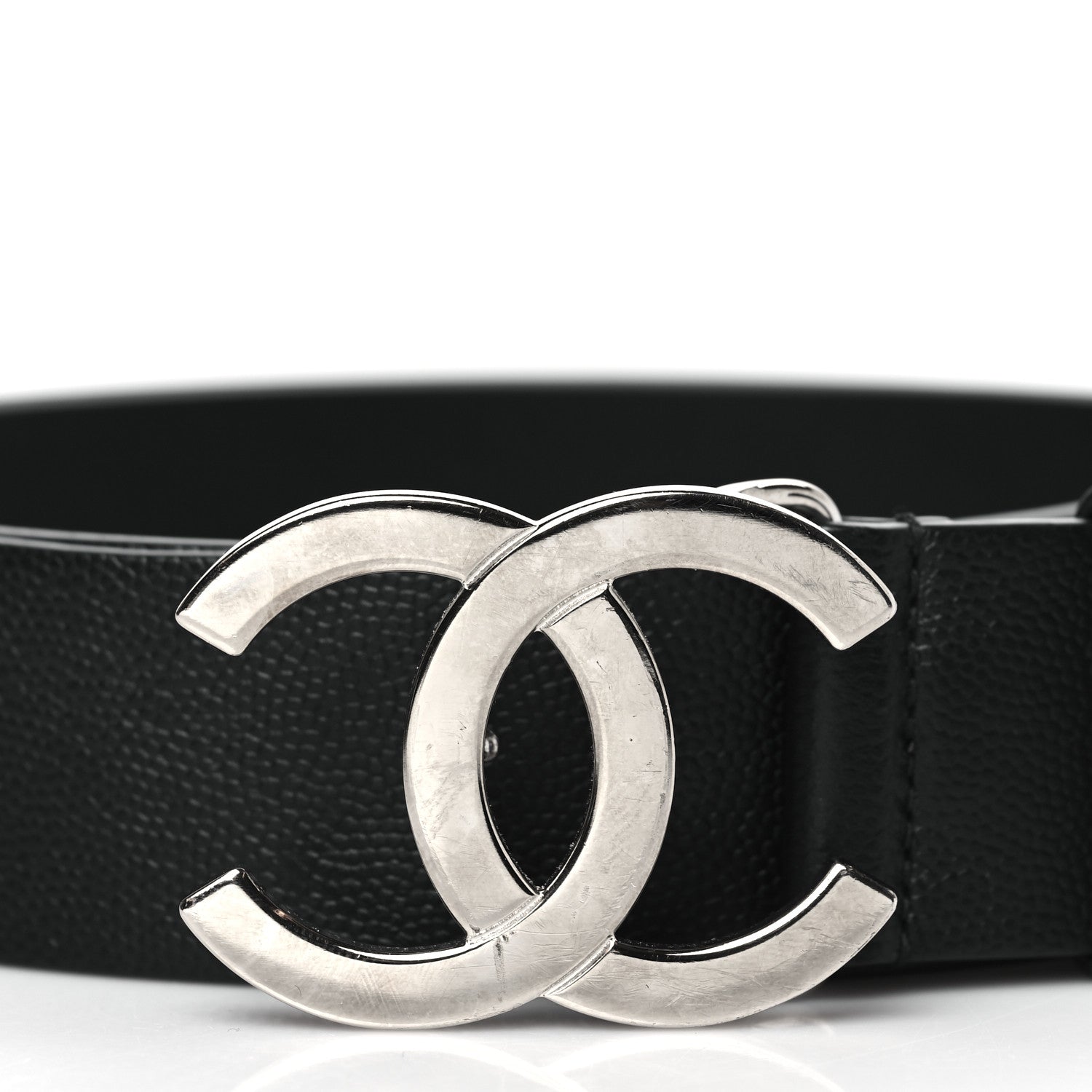 Chanel Caviar CC Logo Belt 95 38 Black 2 of 8