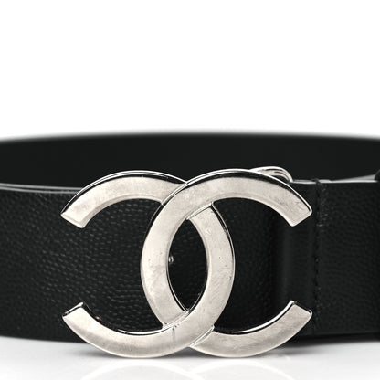 Chanel Caviar CC Logo Belt 95 38 Black 2 of 8