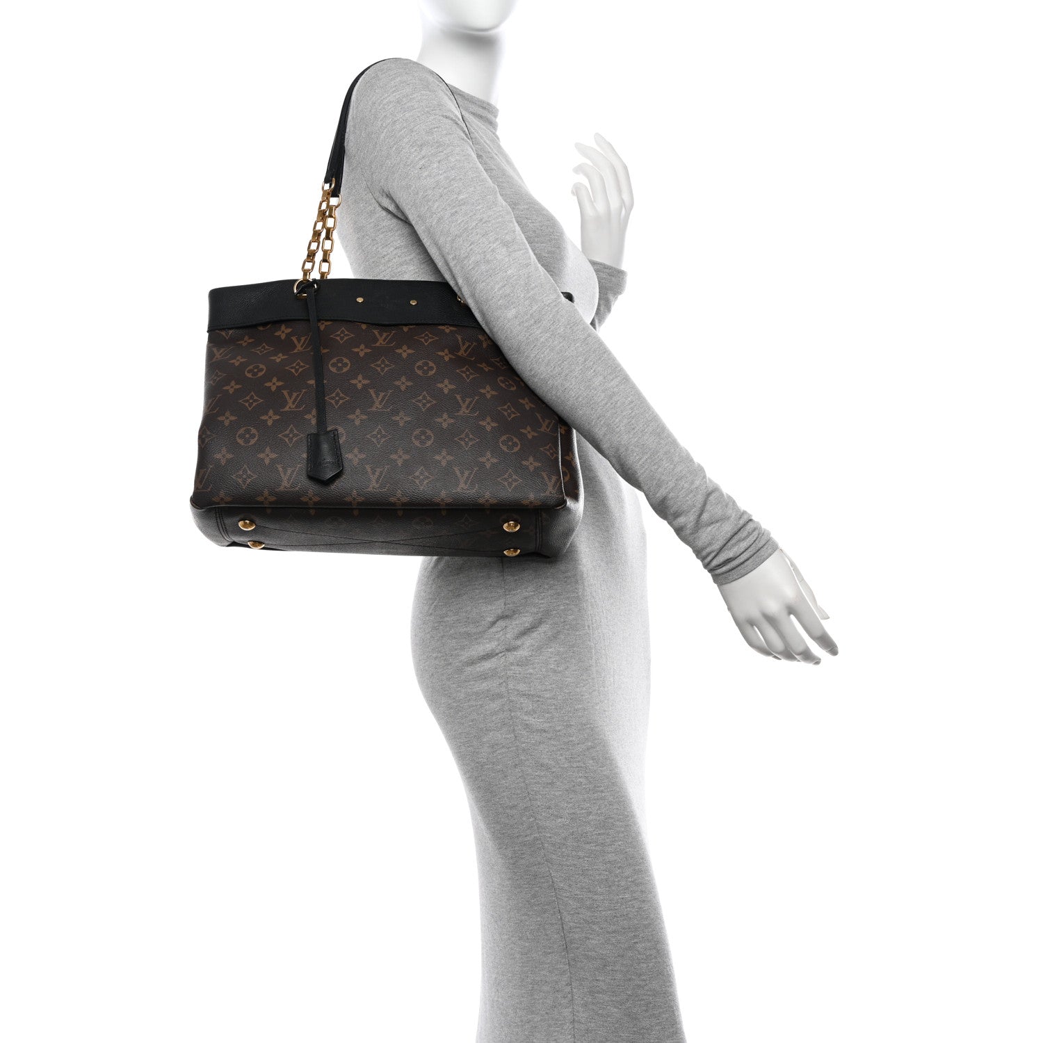 Louis Vuitton Monogram Pallas Shopper Black 2 of 11