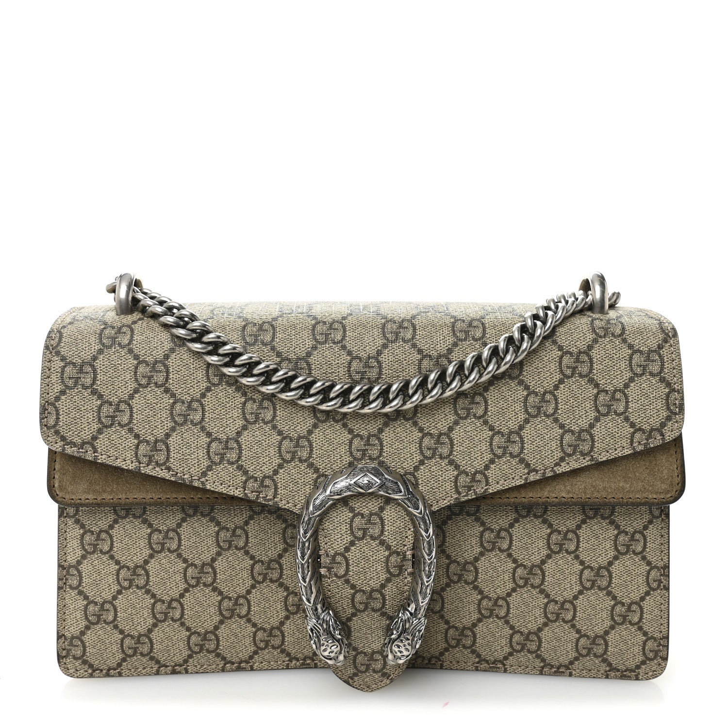 Gucci GG Supreme Monogram Small Dionysus Shoulder Bag Taupe 1 of 15