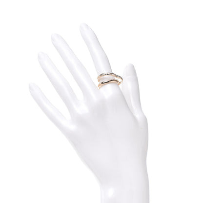 Hermes 18K Rose Gold Diamond Vertige Coeur Ring 52 6 2 of 7