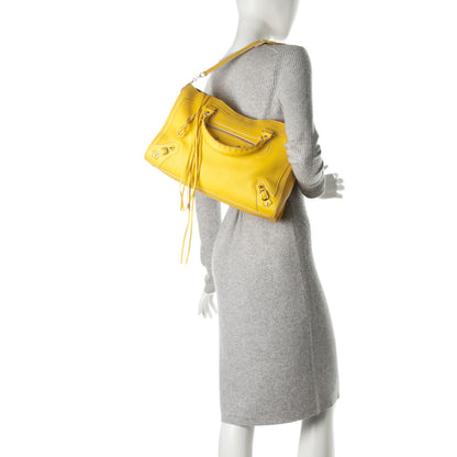 Balenciaga Supple Grained Calfskin Classic Silver Hardware Highlight City Jaune Soleil 2 of 11