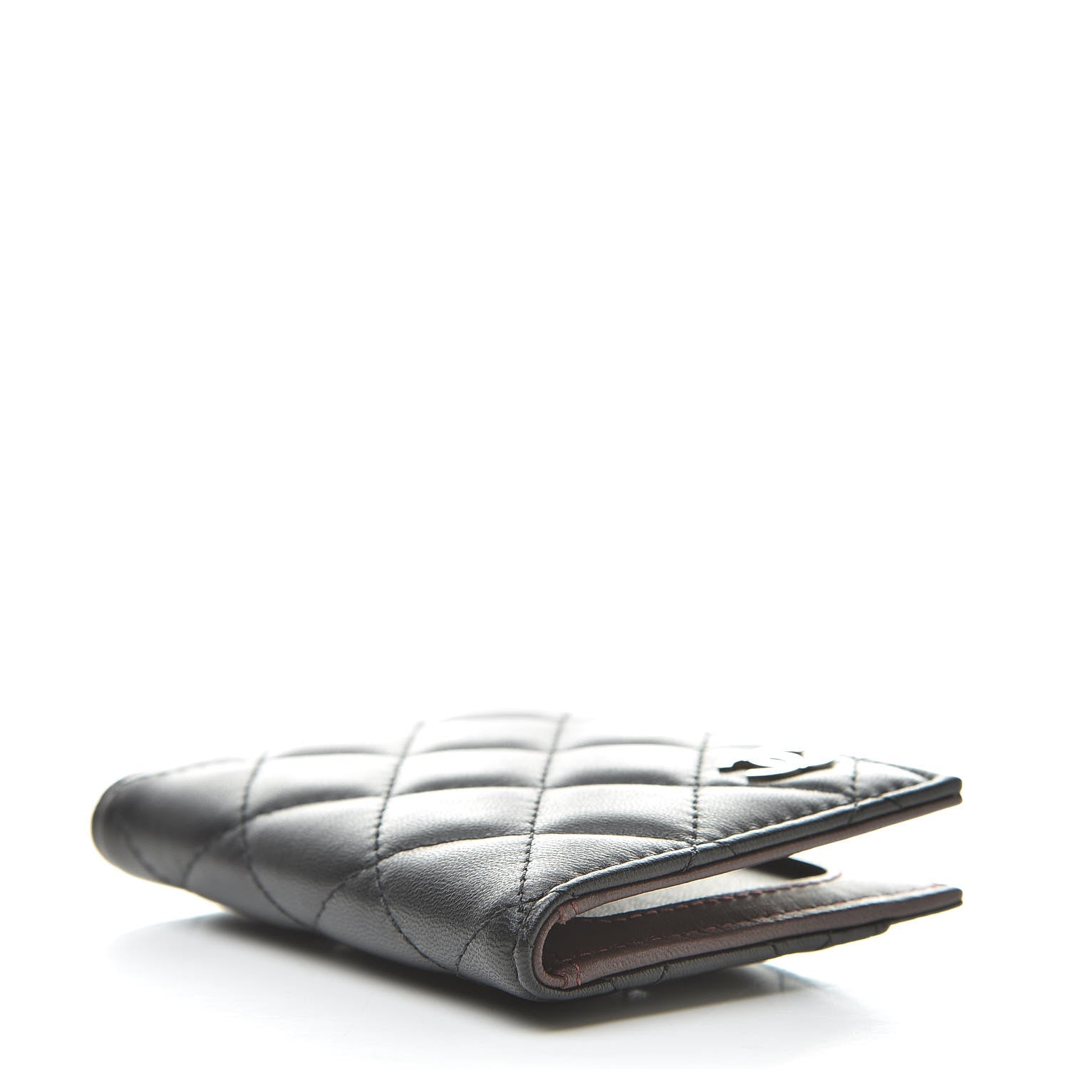 Chanel Lambskin Quilted Card Holder Wallet Black 4 of 8