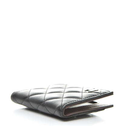 Chanel Lambskin Quilted Card Holder Wallet Black 4 of 8