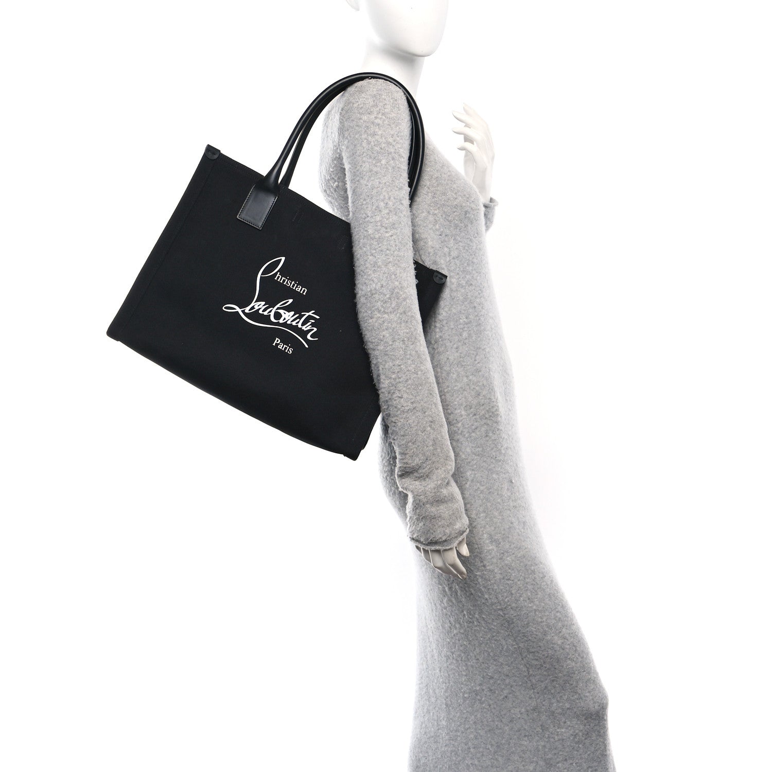 Christian Louboutin Canvas Nastroloubi Large Tote Black 2 of 11