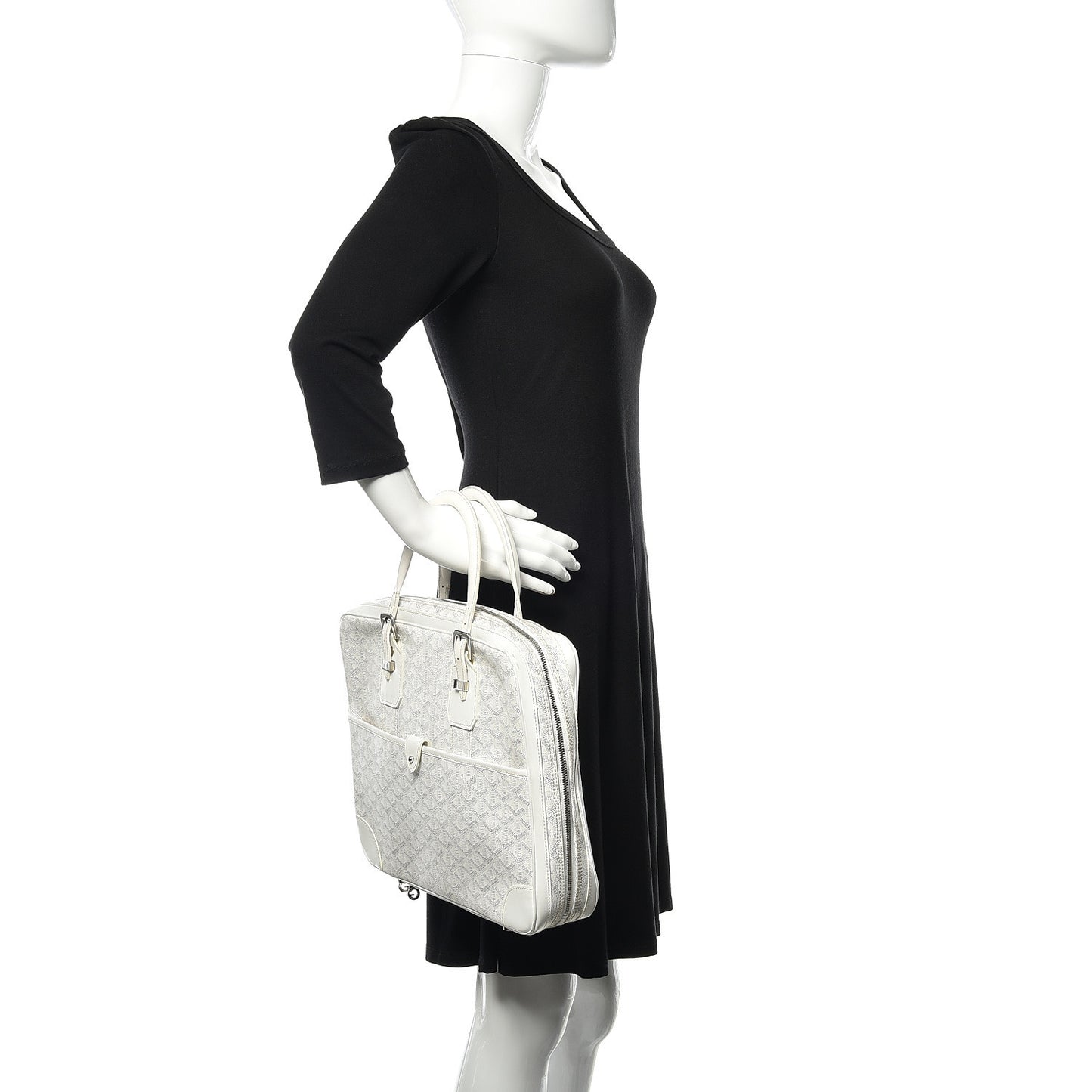 Goyardine Ambassade PM Briefcase White