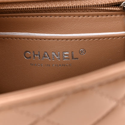Chanel Lambskin Quilted Mini Rectangular Flap Dark Beige 6 of 11