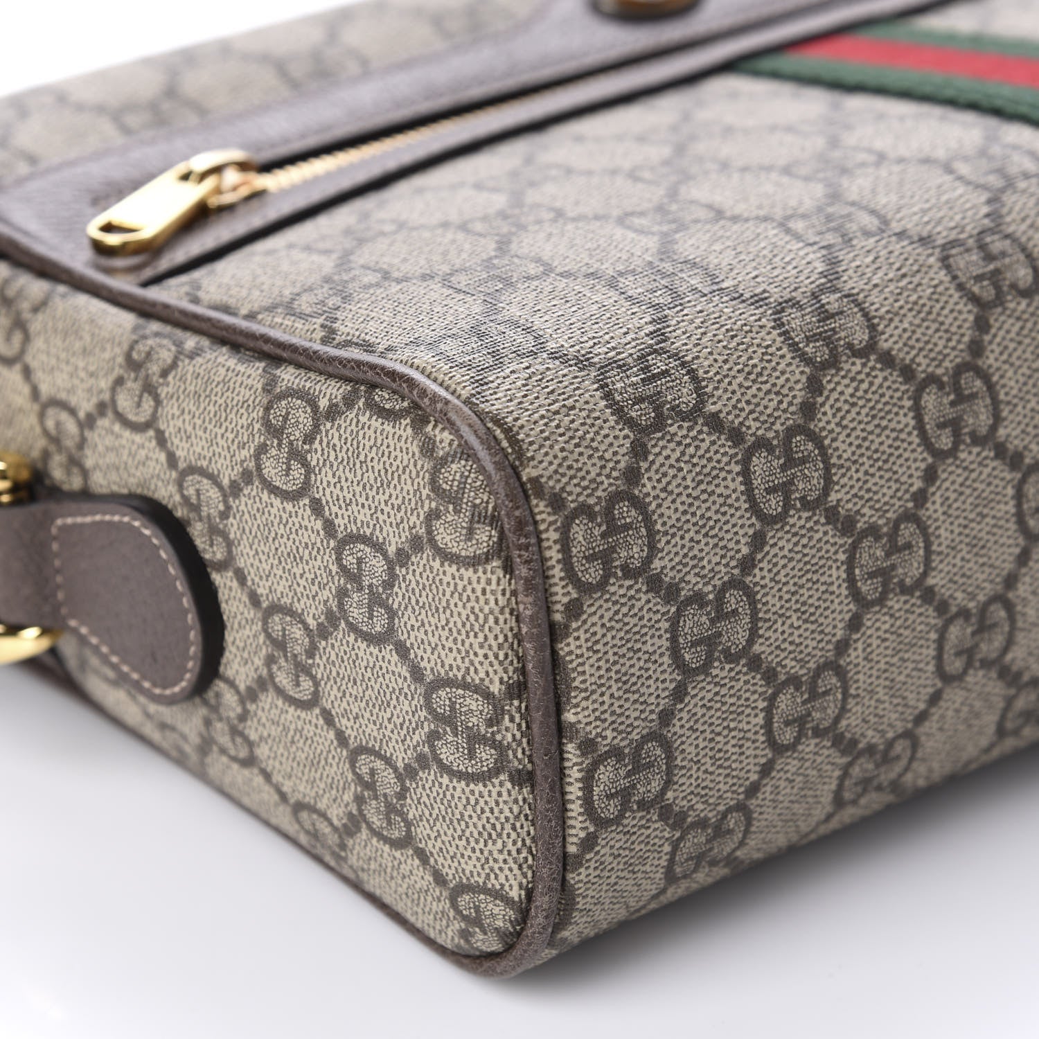Gucci GG Supreme Monogram Web Small Ophidia Shoulder Bag Brown 6 of 11
