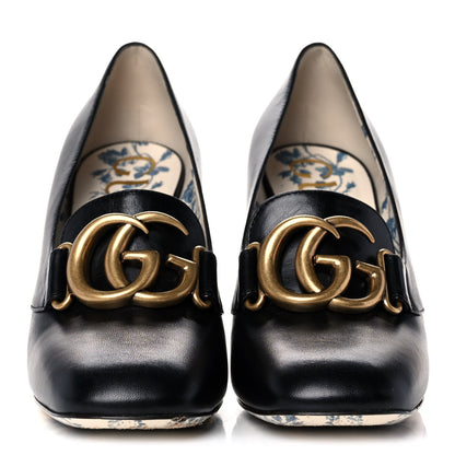 Gucci Malaga Kid GG Victoire 95mm Loafer Pumps 37 Black 2 of 8